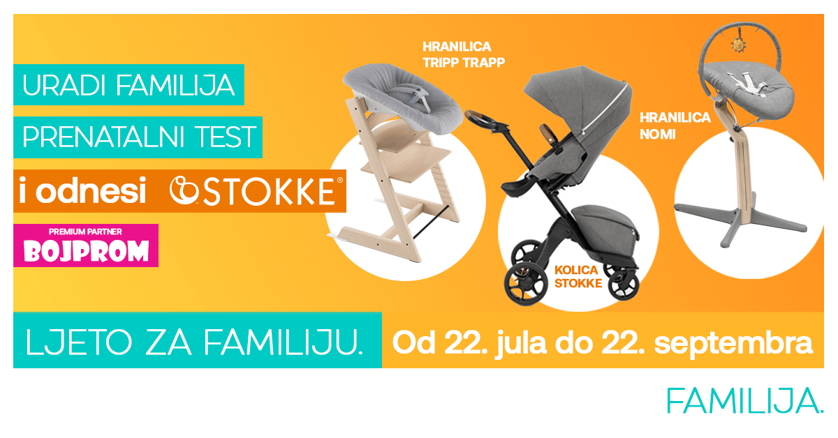 Velika ljetna nagradna igra: uradi FAMILIJA prenatalni test i odnesi Stokke!